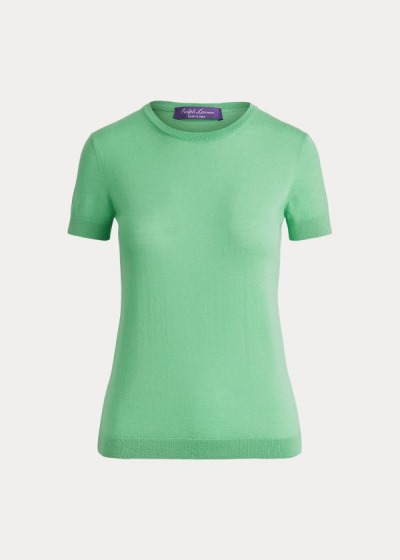 Women's Ralph Lauren Rib-Knit Silk T Shirts | 284503OMN